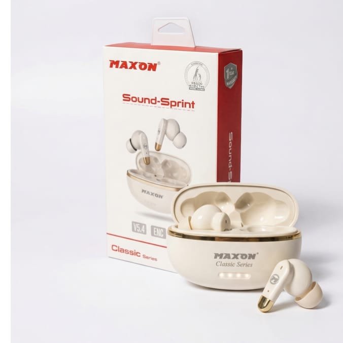M304 sound-sprit | Maxon Sound-Sprint Classic Series | V5.4 Bluetooth Earbuds | ENC Noise Cancelling | For Calls, Music, Gaming
